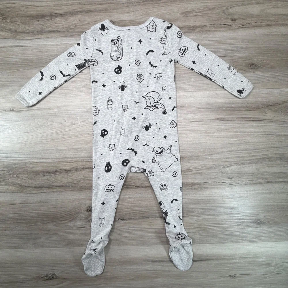 Disney Baby 24M Halloween‎ Footed Pajamas Sleepsuit Ghosts Bats Skulls